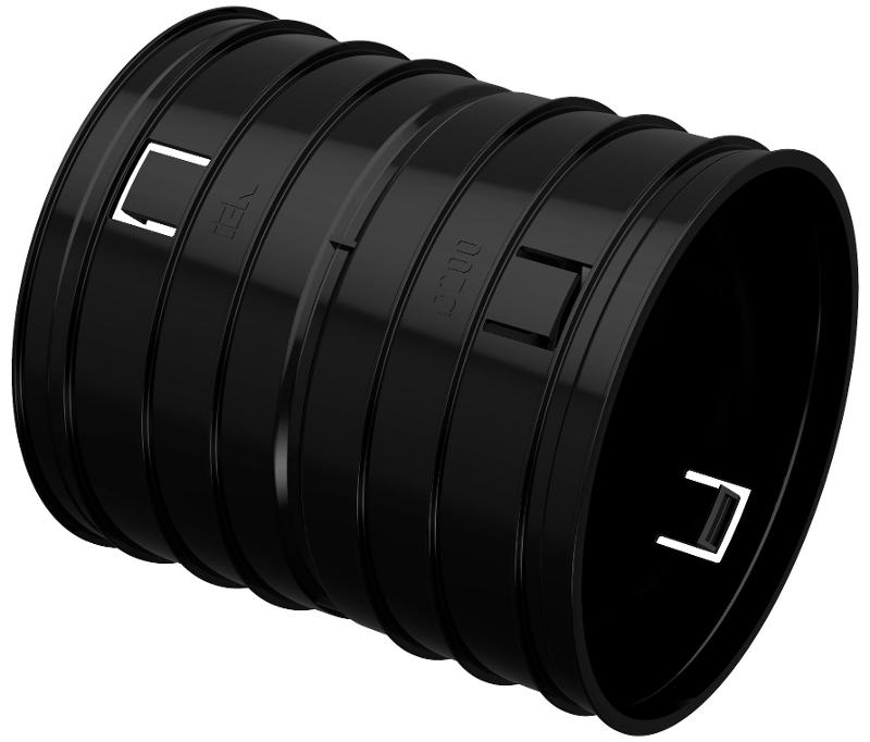 ELASTA Муфта соединительная для двустенной трубы d=200мм | CTA12D-M200-K02-R | IEK — IEK (ИЭК)