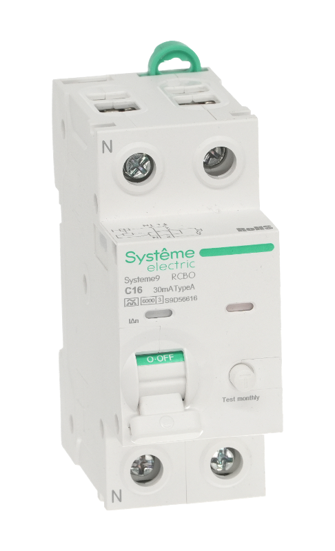 Systeme9 Авт. выкл. диф. тока (АВДТ) 1P+N C 16A 6kA 30мА Тип-A 230В | S9D56616 | SE — миниатюра 6
