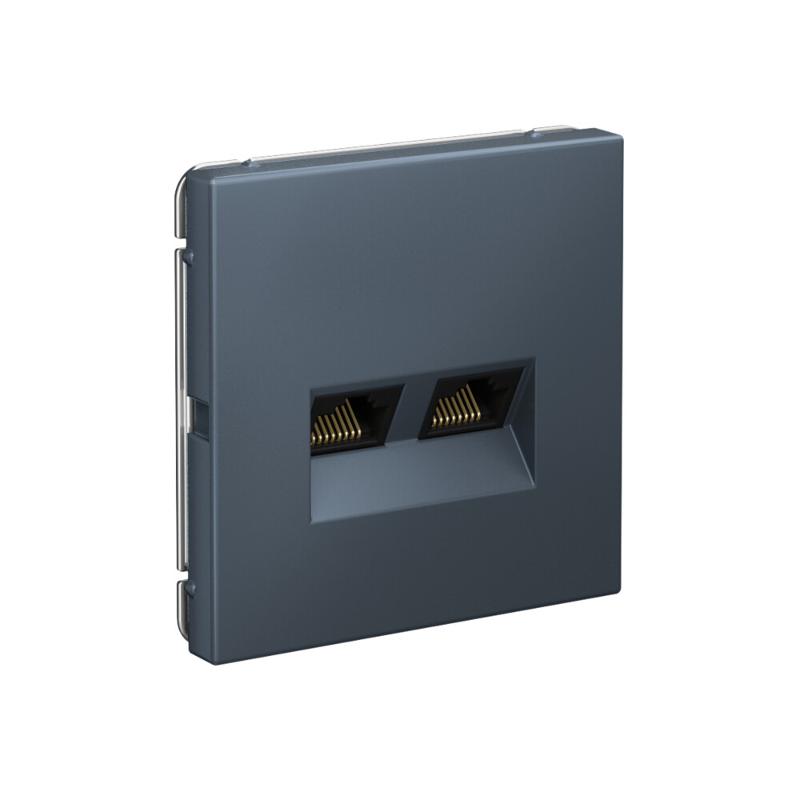 ArtGallery Грифель Розетка двойная компьютерная RJ45+RJ45, кат.6А, механизм | GAL000788 | SE — миниатюра 2