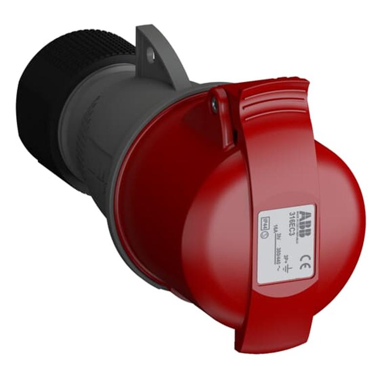Розетка кабельная Easy&Safe 316EC3,16А,3P+E,IP44,3ч|2CMA102009R1000| ABB — ABB
