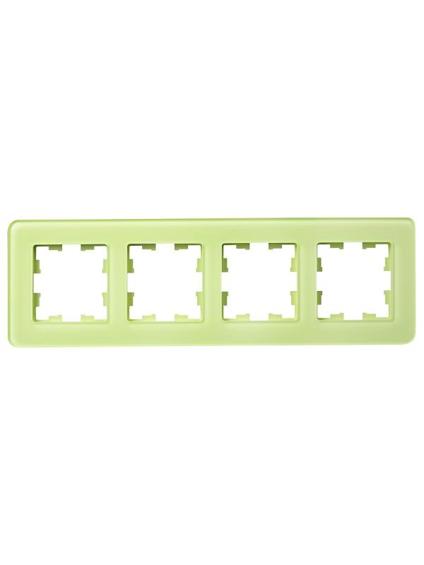BRITE Рамка 4-ая РУ-4-2-Бр стекло эко грин RE | BR-M42-G-41-K06 | IEK — миниатюра 4