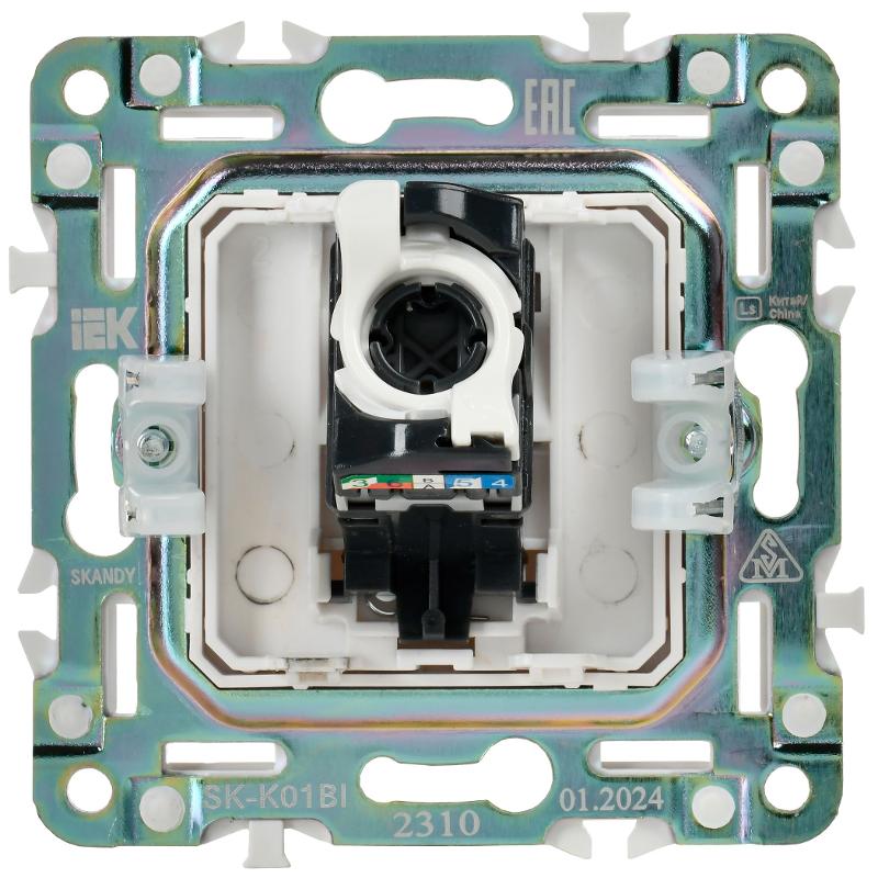 SKANDY Розетка компьютерная RJ45 кат.5E SK-K01Bl черный | SK-K10-1-K02 | IEK — миниатюра 6
