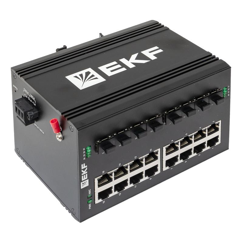 Промышленный неуправляемый коммутатор U-8GX/SFP-16GT, 8 портов 1000Base-X SFP, 16 портов 10/100/1000Base-T(X) RJ45, монтаж на динрейку TSX |TSX-U-8GX/ — миниатюра 9
