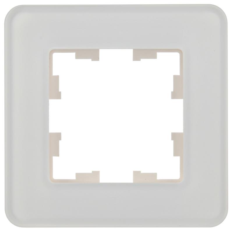 BRITE Рамка 1-ая РУ-1-2-Бр стекло белый RE | BR-M12-G-41-K01 | IEK — миниатюра 2