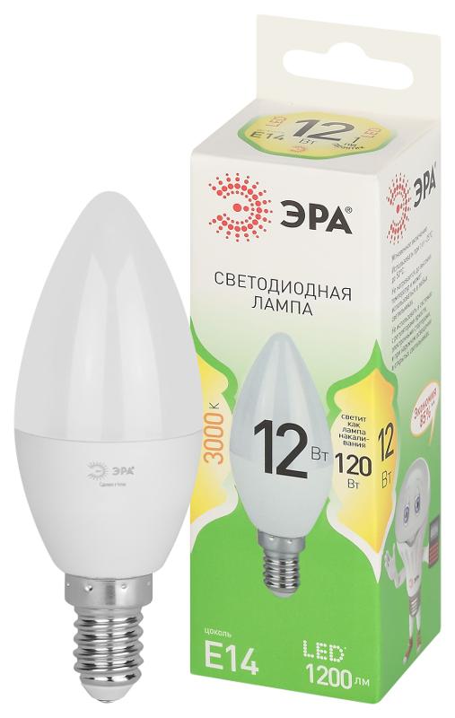Лампа светодиодная  GREEN LINE LED B35-12W-830-E14 GL E14 12 Вт свеча теплый свет | Б0067089 | ЭРА — миниатюра 1
