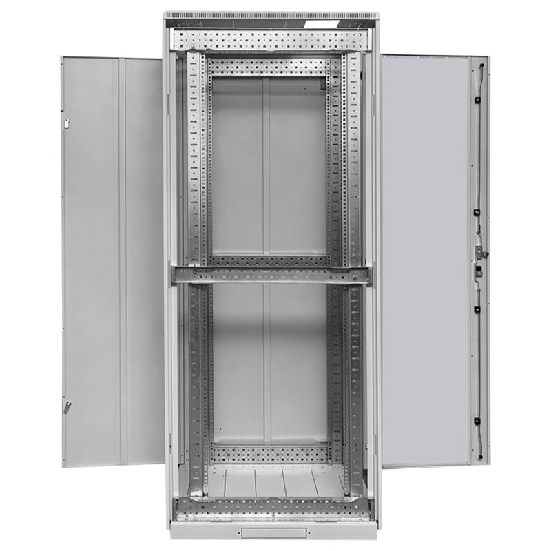Шкаф напольный 19" TERACOM PRO 18U 600x600 мм двери стеклянная с замком-ручкой и металлическая серый |TRP-NTC-1866-41G| EKF — миниатюра 6