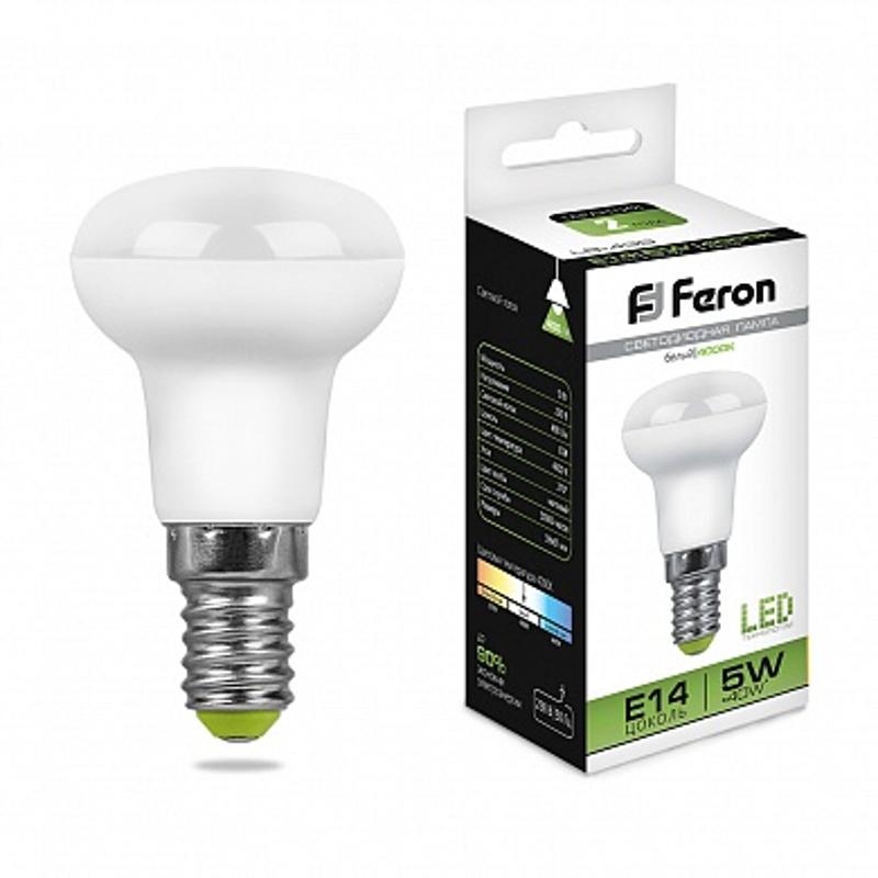 Лампа светодиодная рефлектор LB-439 (5W) 230V E14 4000K R39 | 25517 | FERON — миниатюра 1