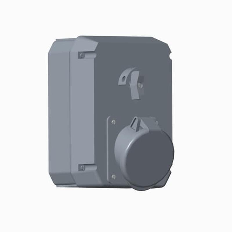 Розетка металл. с выключателем и механической блокировкой 432MM1, 32A, 3P+N+E, IP44, 1ч | 2CMA168006R1000 | ABB — ABB