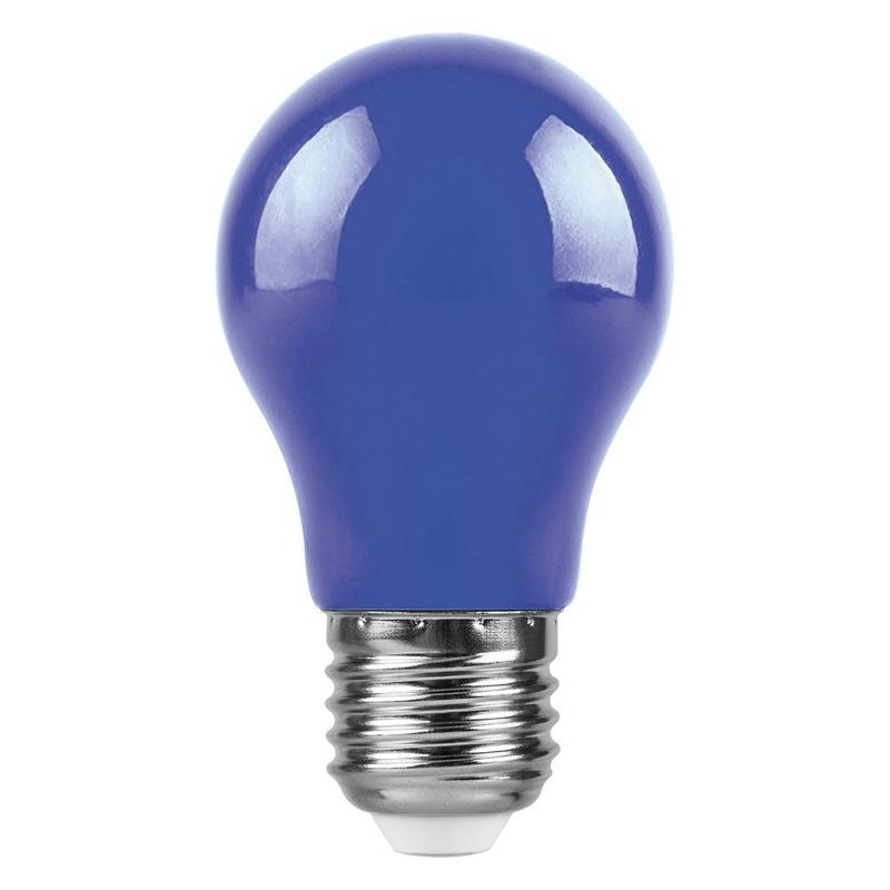 Лампа светодиодная для белт лайта LB-375 (3W) 230V E27 синий A50 | 25923 | FERON — миниатюра 2