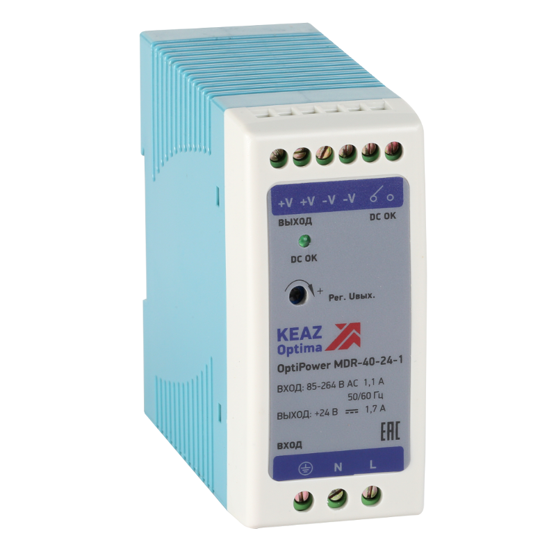Блок питания OptiPower MDR-40-24-1| 284540 | КЭАЗ — КЭАЗ (Курский электроаппаратный завод)