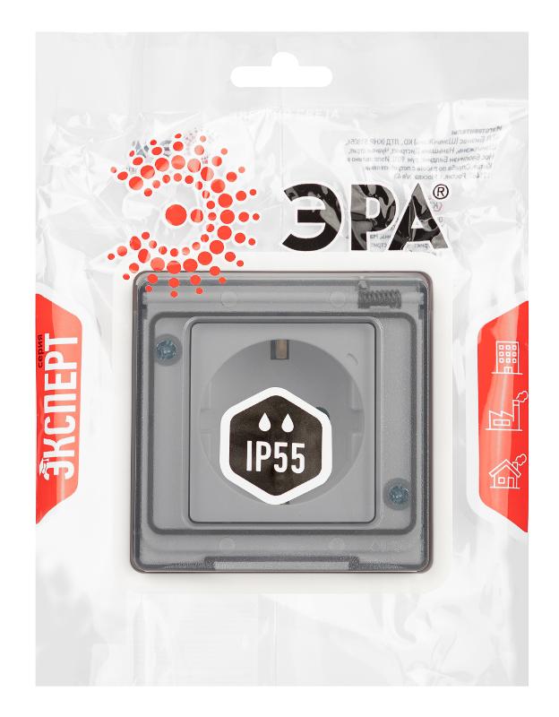 Розетка ЭРА Эксперт 11-2522-01 2P+E IP55, шторки, 16A-250В, СУ, Белый | Б0063281 | ЭРА — миниатюра 2