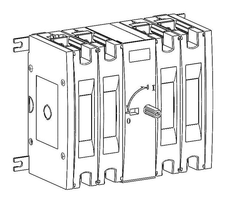 ВЫКЛ-РАЗЪЕДИНИТЕЛЬ SYSTEMEPACT SD160 4P 100A  РУКОЯТКА ФРОНТ ЦЕНТР_РУКОЯТКА ЗАКАЗЫВАЕТСЯ ОТДЕЛЬНО | SSD01604MF0100 | SE — миниатюра 2