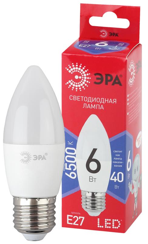 Лампа светодиодная ЭКО LED B35-6W-865-E27 R (диод, свеча, 6Вт, хол, E27) | Б0045340 | ЭРА — ЭРА (Энергия света)