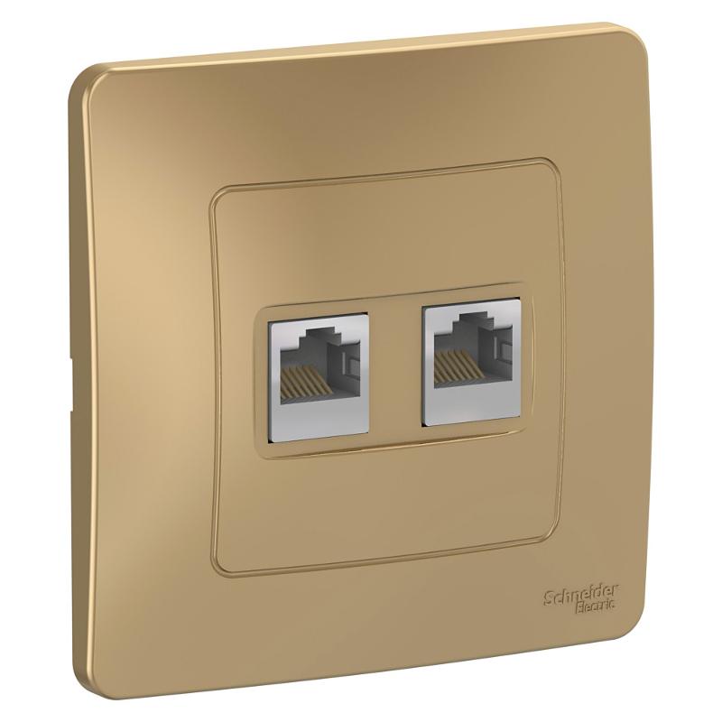 Blanca Титан С/У Розетка 2-ая компьютерная RJ45 | BLNIS045454 | SE — Systeme Electric
