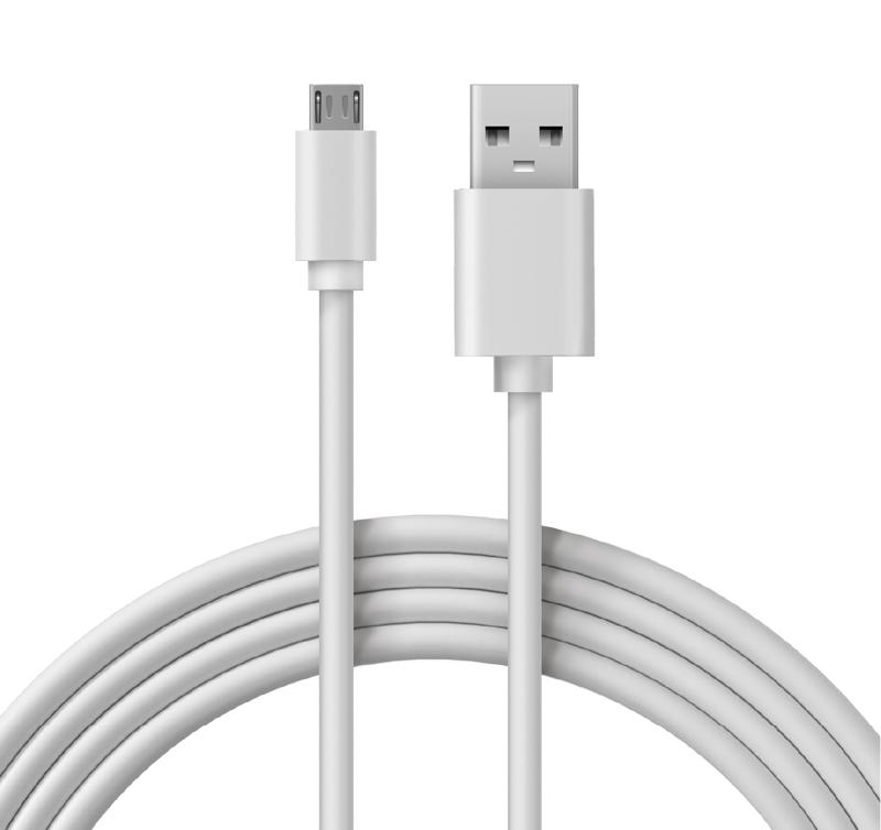 USB кабель microUSB длинный штекер 1 м белый | 18-4269 | REXANT — REXANT