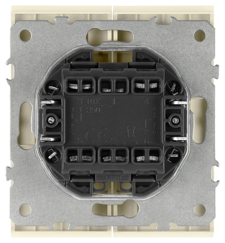 Переключатель Arktik 16-1106-02 двойной 10АХ-250В слоновая кость | Б0070365 | ЭРА — миниатюра 4
