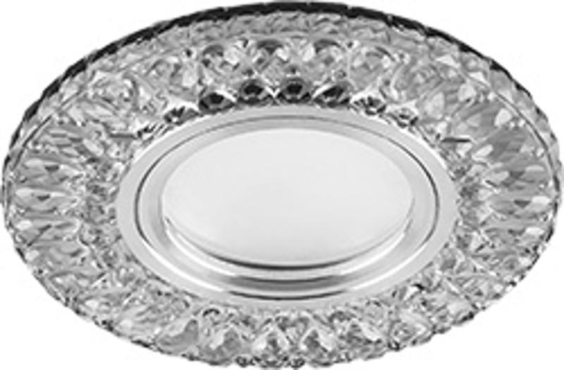 Светильник точечный встраиваемый под лампу, с LED подсветкой CD906 15LED*2835 SMD 4000K, MR16 50W G5.3, белый, хром | 28849 | FERON — фото 1 | Sento