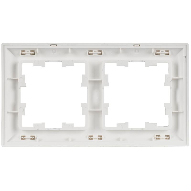 BRITE Рамка 2-местная РУ-2-БрАБ арктический белый/белый  | BR-M22-12-K91 | IEK — миниатюра 3