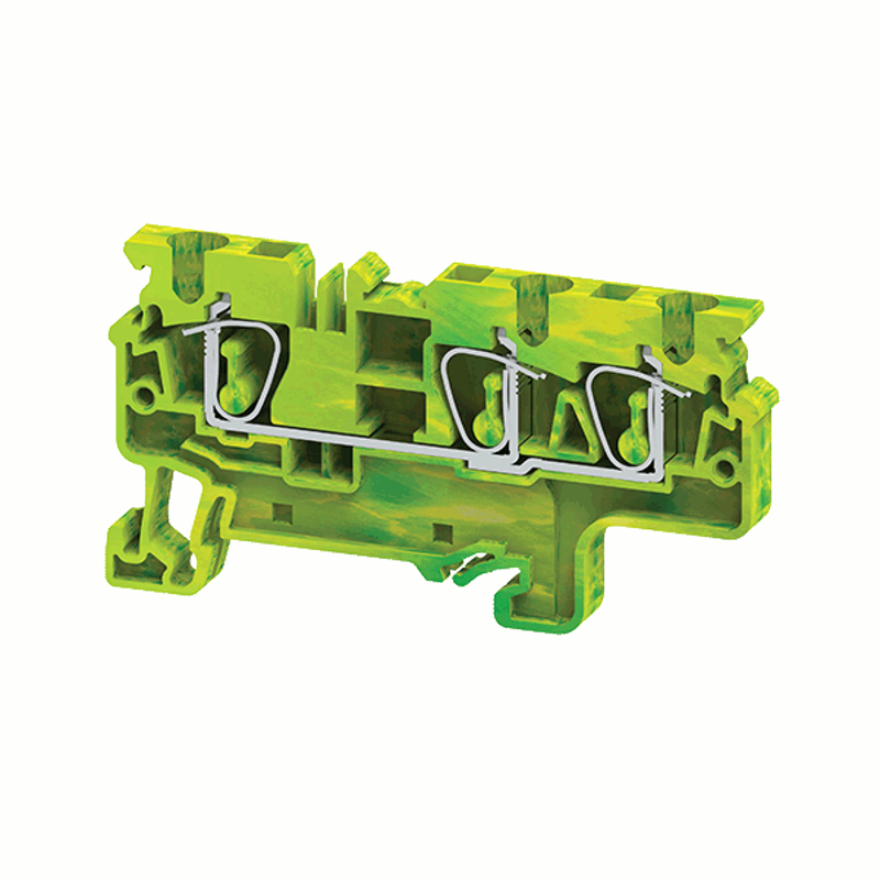 Клемма заземляющая пружинная OptiClip CXG-4-TRIPLET-PE-I-(0,2-4)-PEN — фото 1