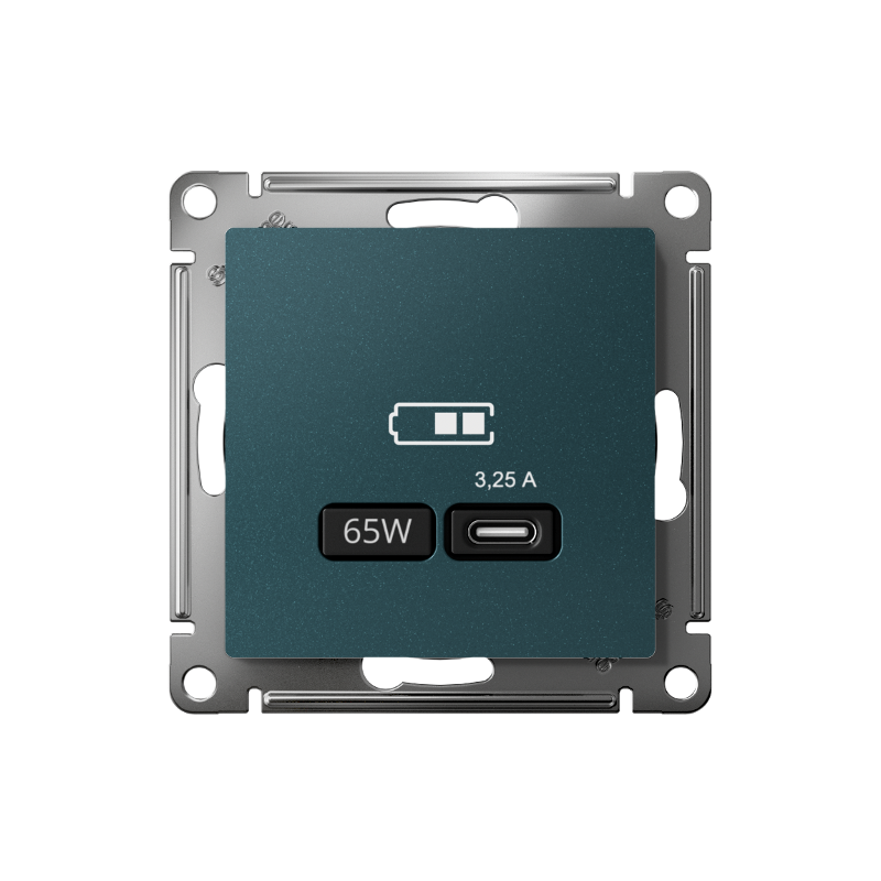 AtlasDesign Изумруд USB Розетка тип-C 65W высокоскоростной заряд QC PD | ATN000827 | SE — миниатюра 2