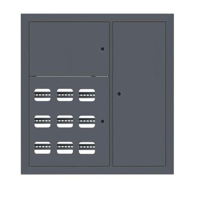 Щит этажный 9 кв. RAL7016 3 окна в ряд по гориз. (1000х950х150)  PROxima |mb29-v-9-ral7016-1| EKF — фото 1 | Sento