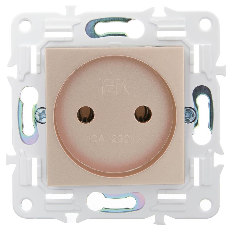 SKANDY Розетка без з/к/ш 10А SK-R02Sa песочный | SK-R10-10-K98 | IEK — миниатюра 2