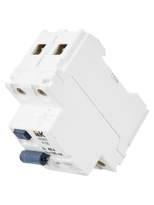 Выключатель дифференциальный (УЗО) R10N 2P 40А 100мА тип AC ARMAT | AR-R10N-2-040C100 | IEK — миниатюра 6
