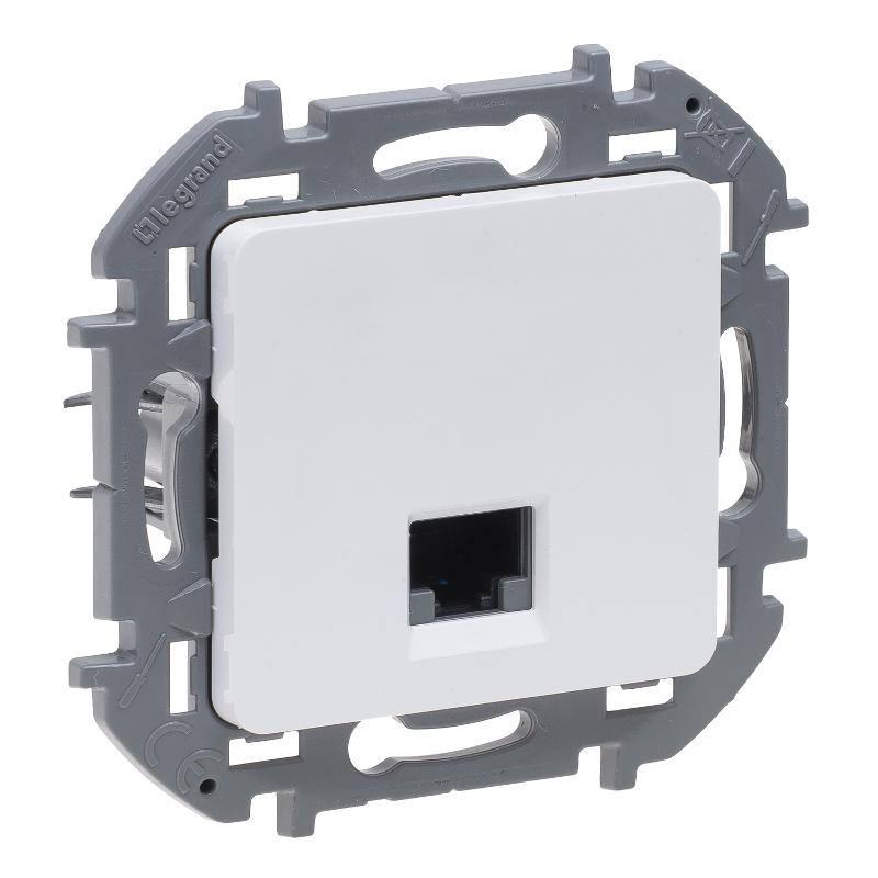 Розетка компьютерная RJ45 категория 6 UTP - Legrand Inspiria - белый — миниатюра 2