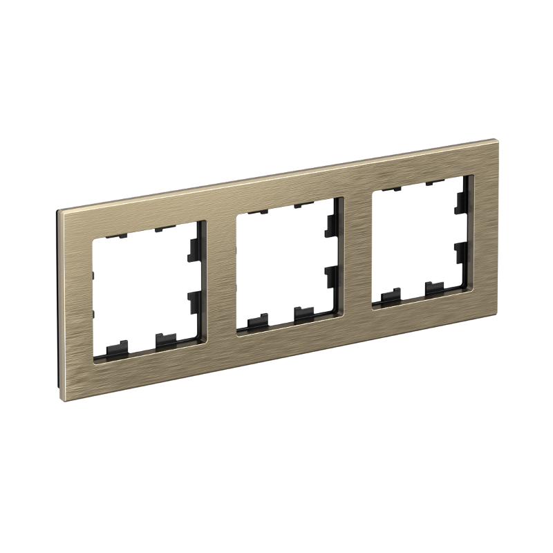AtlasDesign Nature Металл Латунь Рамка 3-ая |ATN312203| SE — Systeme Electric