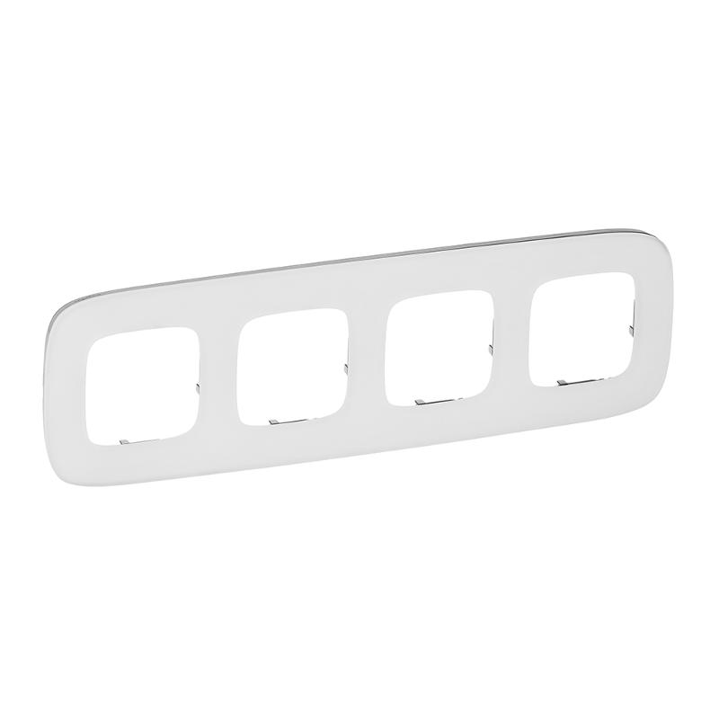 Valena ALLURE Белое стекло Рамка 4-ая | 755544 | Legrand — Legrand