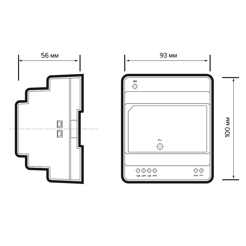 Драйвер для светодиодной ленты BSPS DIN 12V 7.5A=100w PL IP20 3г.гар  на DIN-рейку | .5049987 | Jazzway — миниатюра 6