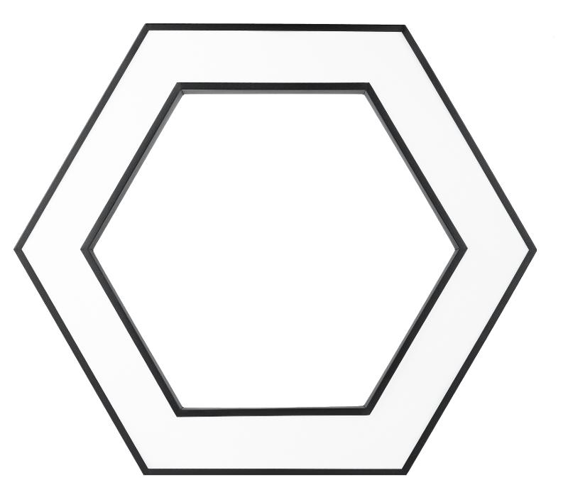 Светильник светодиодный Geometria Hexagon SPO-123-B-40K-045 45Вт 4000K 2500Лм IP40 600*600*80 черный подвесной ЛТ | Б0058879 | ЭРА — миниатюра 4