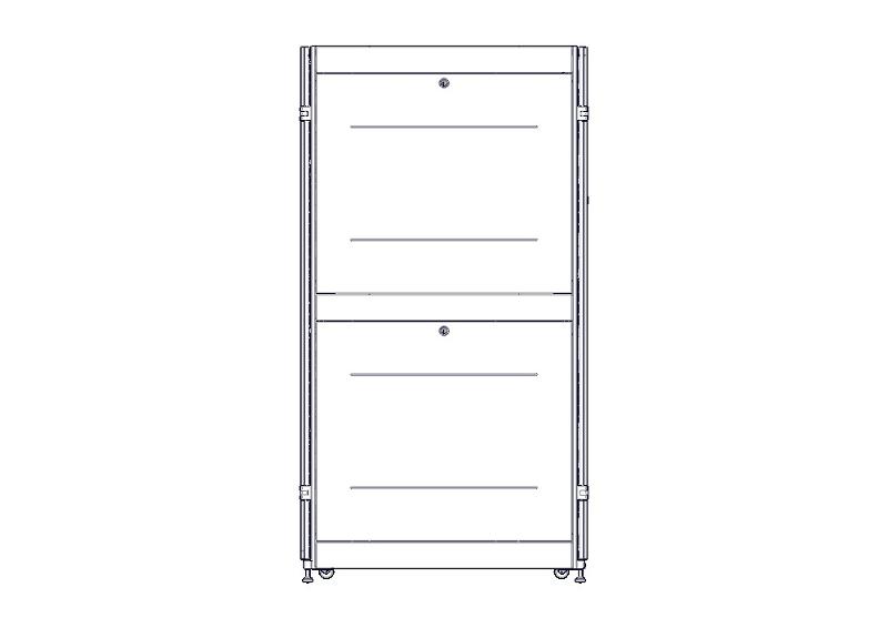 Шкаф Systeme Electric, серия Uniprom, 42U-600/1070, боковые панели 4шт, черный | UR3100 | SE — миниатюра 6