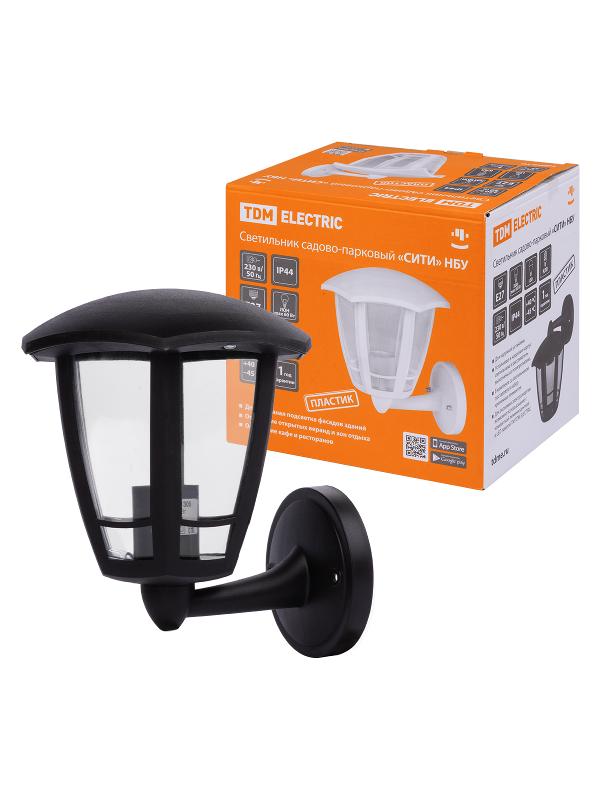 Светильник садово-парковый "СИТИ" НБУ 07-60-003 У1 6-ти гранник настенный вверх черный | SQ0330-1306 | TDM — TDM ELECTRIC