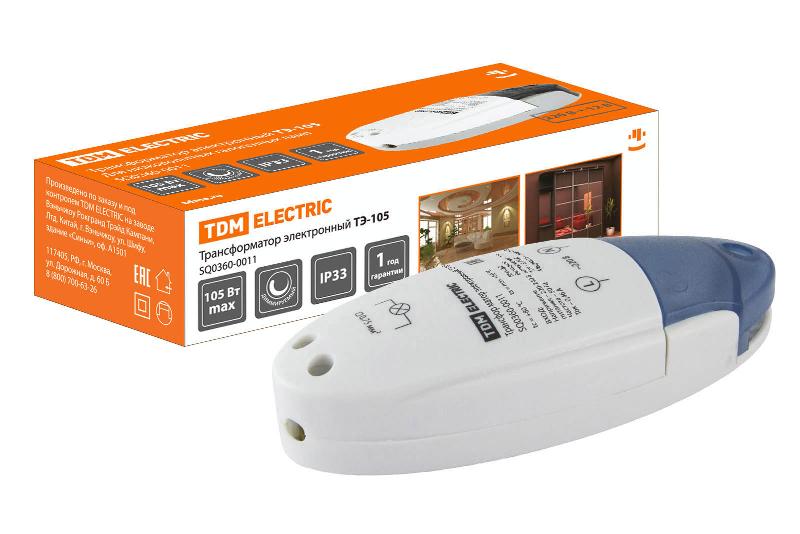 Трансформатор электронный ТЭ-105 220В/12В 35-105Вт  | SQ0360-0011 | TDM — TDM ELECTRIC