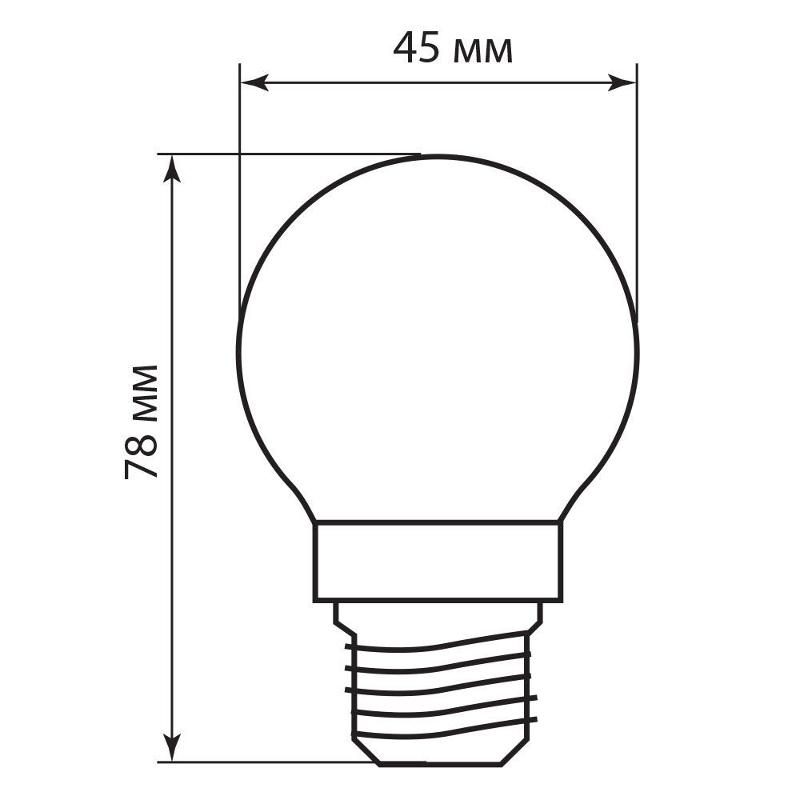 Лампа светодиодная LB-61 Шарик E27 5W 2700K | 25581 | Feron — миниатюра 3