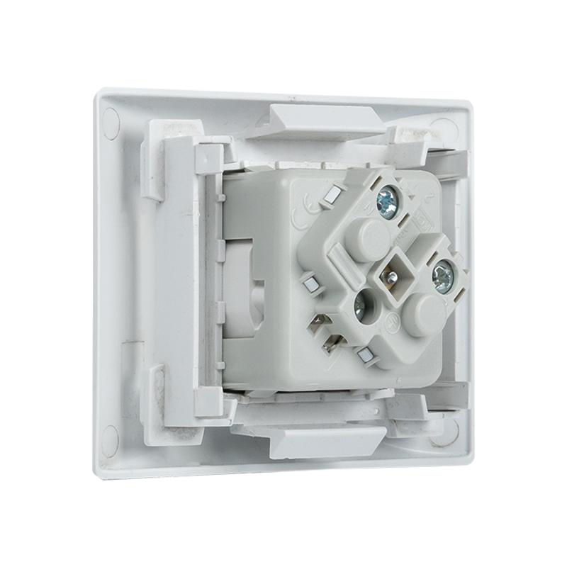 Розетка 45х45 PRO, с заземлением, белая , 45 град | E6MR16-028-10-45 | EKF — миниатюра 5