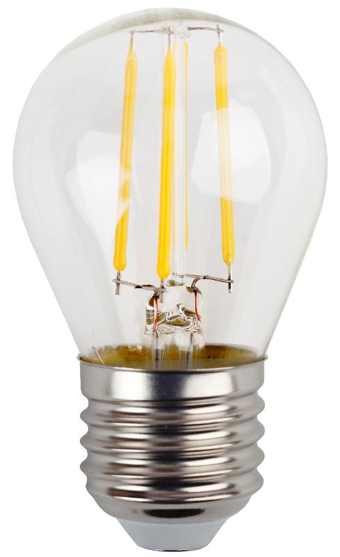 Лампа светодиодная F-LED P45-11w-827-E27 (филамент, шар, 11Вт, тепл, E27) | Б0047013 | ЭРА — миниатюра 4