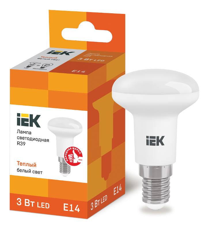Лампа светодиодная LED 3Вт Е14 220В 3000К R39 рефлектор | LLE-R39-3-230-30-E14 | IEK — IEK (ИЭК)