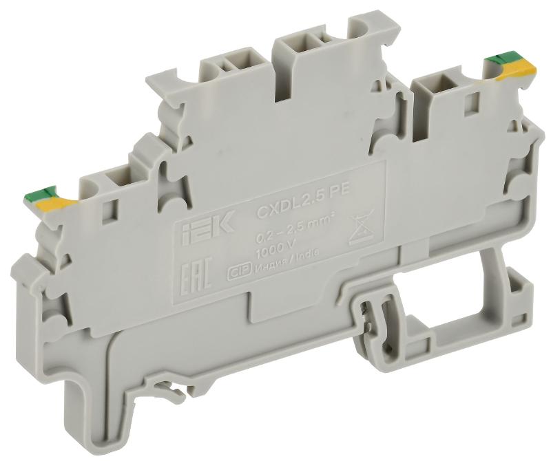 ARMAFIX Клемма пруж. 2 уровня зазем. CXDL2.5 PE | AF-CT41-00-2-K52-002 | IEK — миниатюра 2