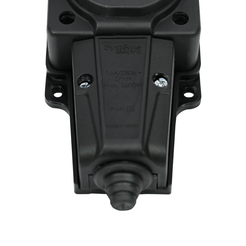 Колодка 3 гнезда 2К+З каучуковая 16А/250В IP44 Чёрная MultiSet | MST4103BK | SE — миниатюра 4