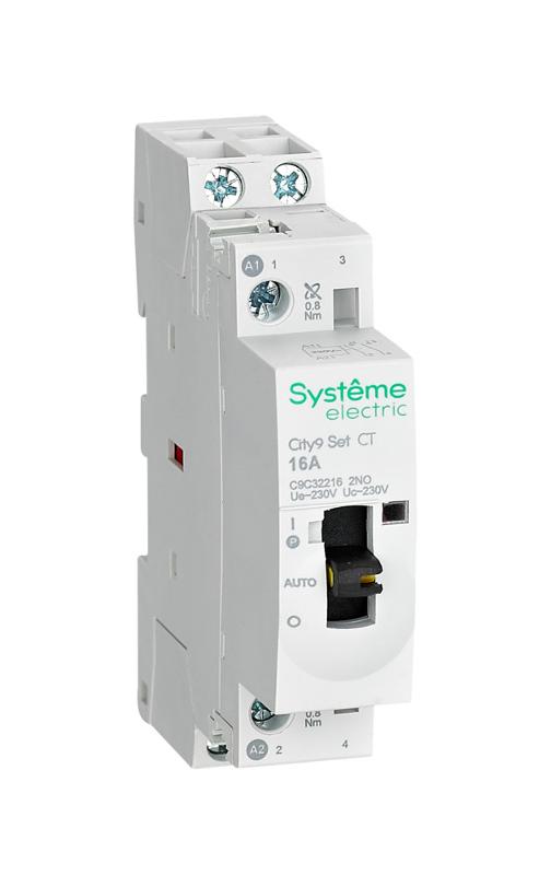 Контактор модульный 2P 2НО 16A AC 230В-230В City9 | C9C32216 |Systeme Electric — Systeme Electric
