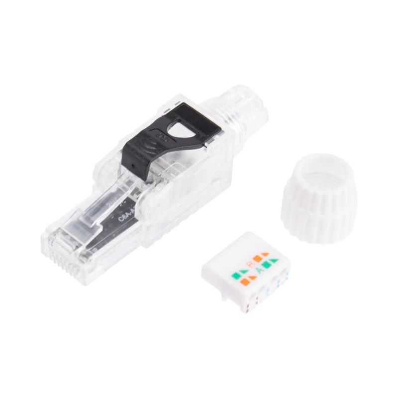 Разъем RJ-45(8P8C) полевой заделки под витую пару, UTP, CAT 6 (50 µ"/ 50 микродюймов) серия PRO | 02-0281 | REXANT — REXANT