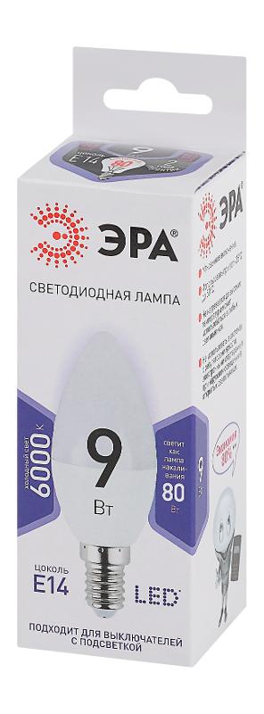 Лампа светодиодная LED 9Вт Е14 6000К smd B35-9W-860-E14 | Б0031403 | ЭРА — миниатюра 2