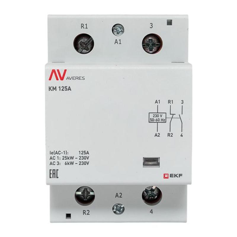 Контактор модульный КМ 125А 1NC+1NO 230VAC (3 мод.) AVERES | km-av-3-125-11-230V | EKF — миниатюра 3