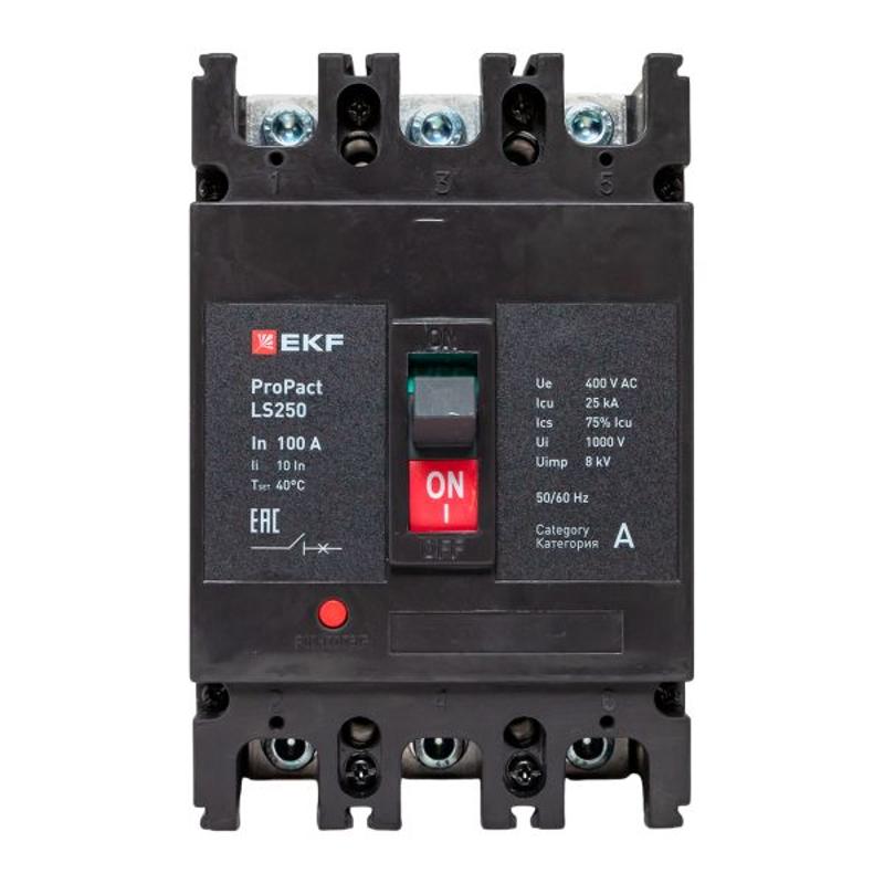 Выключатель автоматический LS250 25кА 3P 100А ProPact | mccb-250-25-3-100-ls | EKF — миниатюра 10