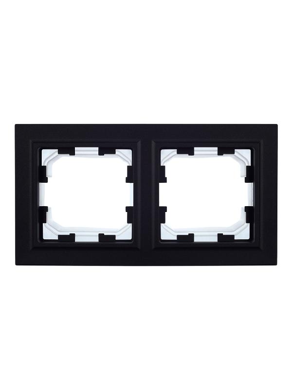 BRITE Рамка 2-ая IP44 РУ-2-БрЧ-44 черный | BR-M22-44-K02 | IEK — миниатюра 2