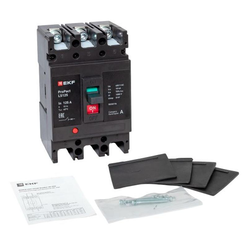 Выключатель автоматический LS125 18кА 3P 125А ProPact | mccb-125-18-3-125-ls | EKF — миниатюра 15