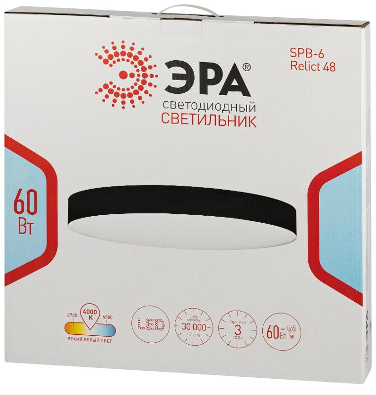 Светильник потолочный светодиодный Relict 48 SPB-6-60 4К BK 60W 4000K Черный | Б0059501 | ЭРА — миниатюра 2