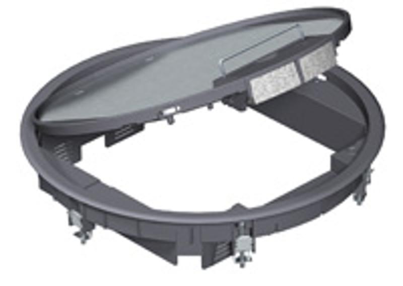Лючок GESR9U (универсальный) 12xModul45 (полиамид,серый) (GESR9 U 7011) | 7405528 | OBO Bettermann — миниатюра 2